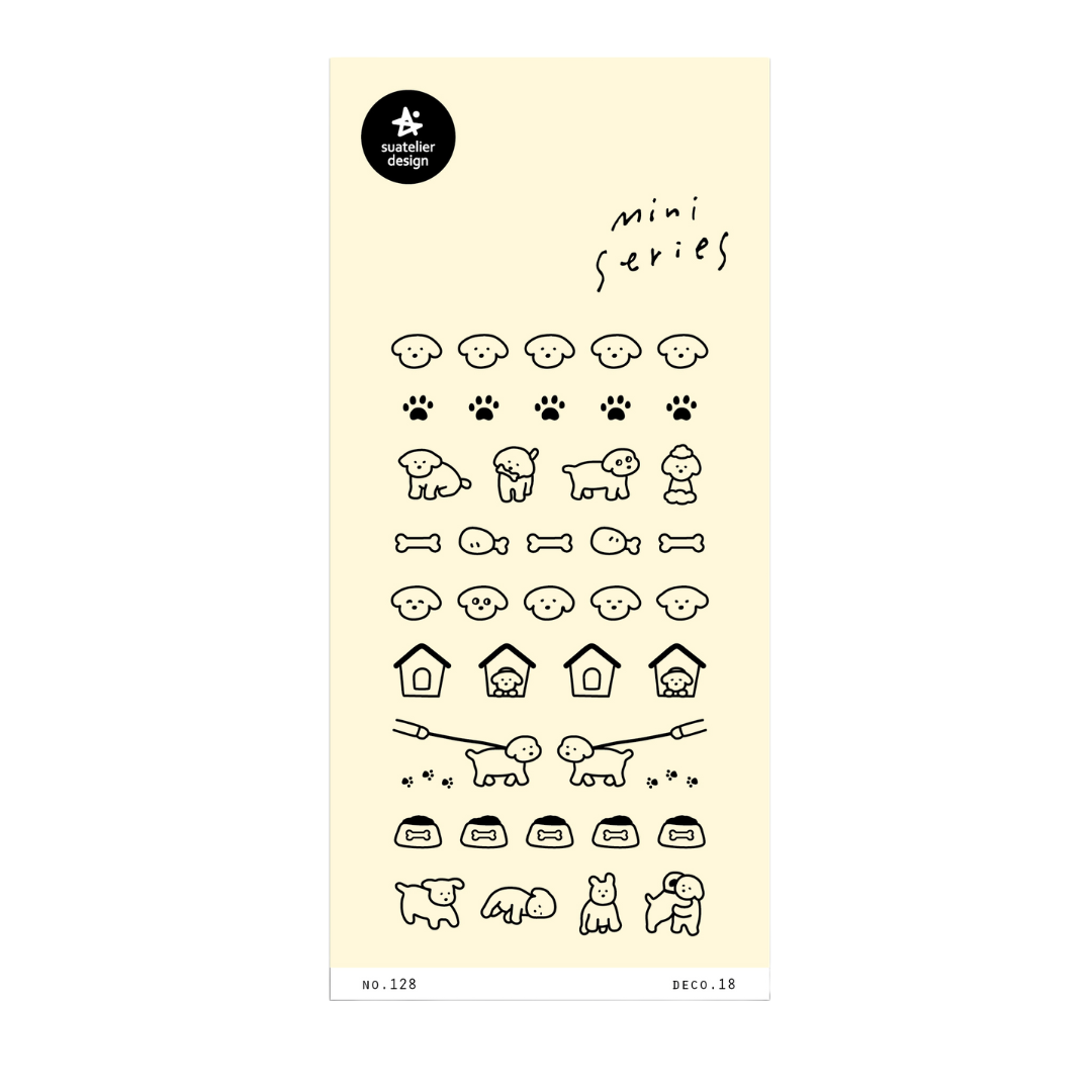 Suatelier Mini Series Sticker - Deco.18 (Dogs.02) — front view