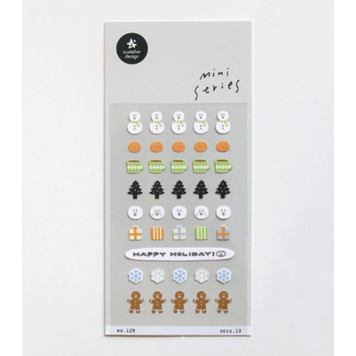 Suatelier Mini Series Sticker - Deco.19 (Christmas) — side view