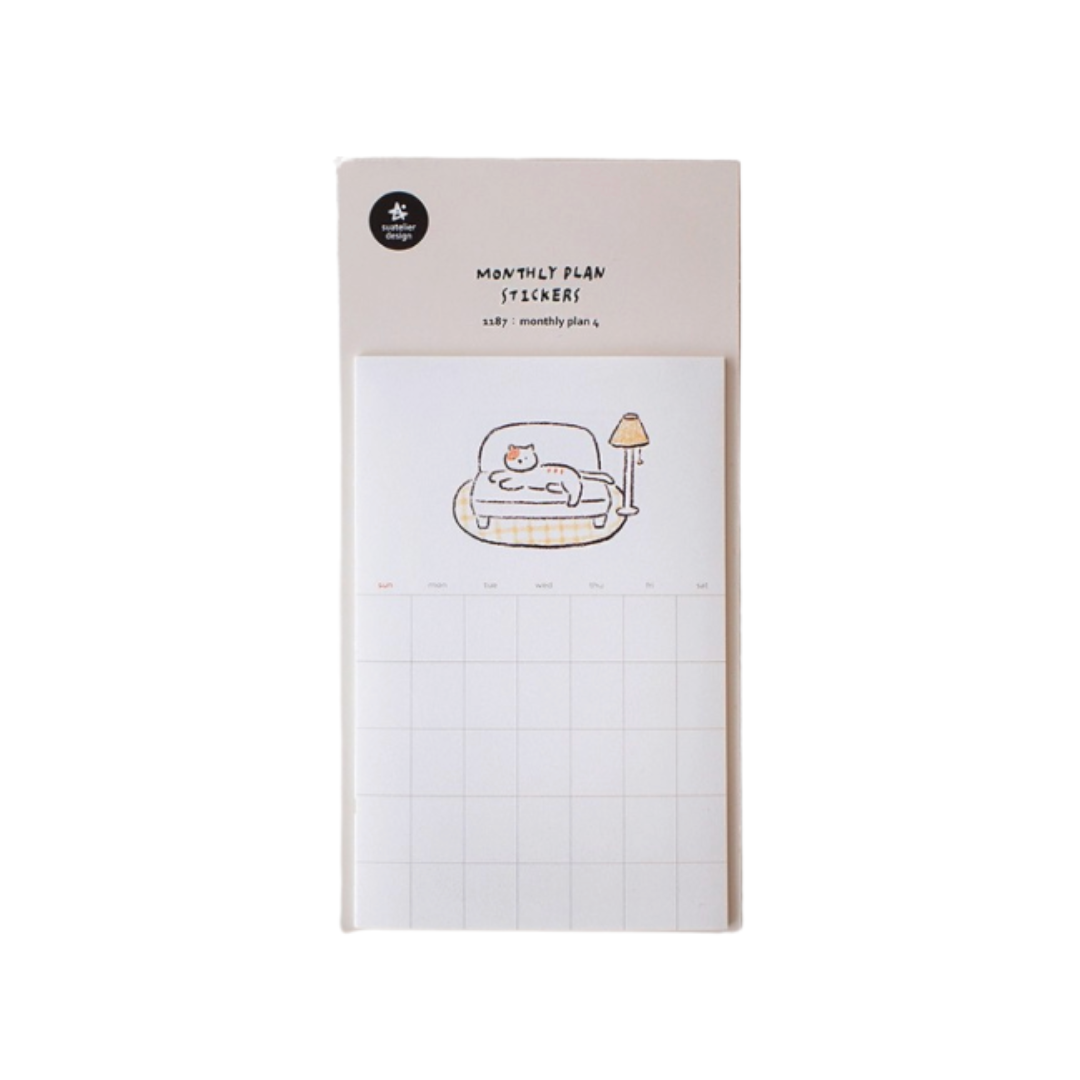 Suatelier Monthly Plan Sticker - Monthly Plan.04 — front view