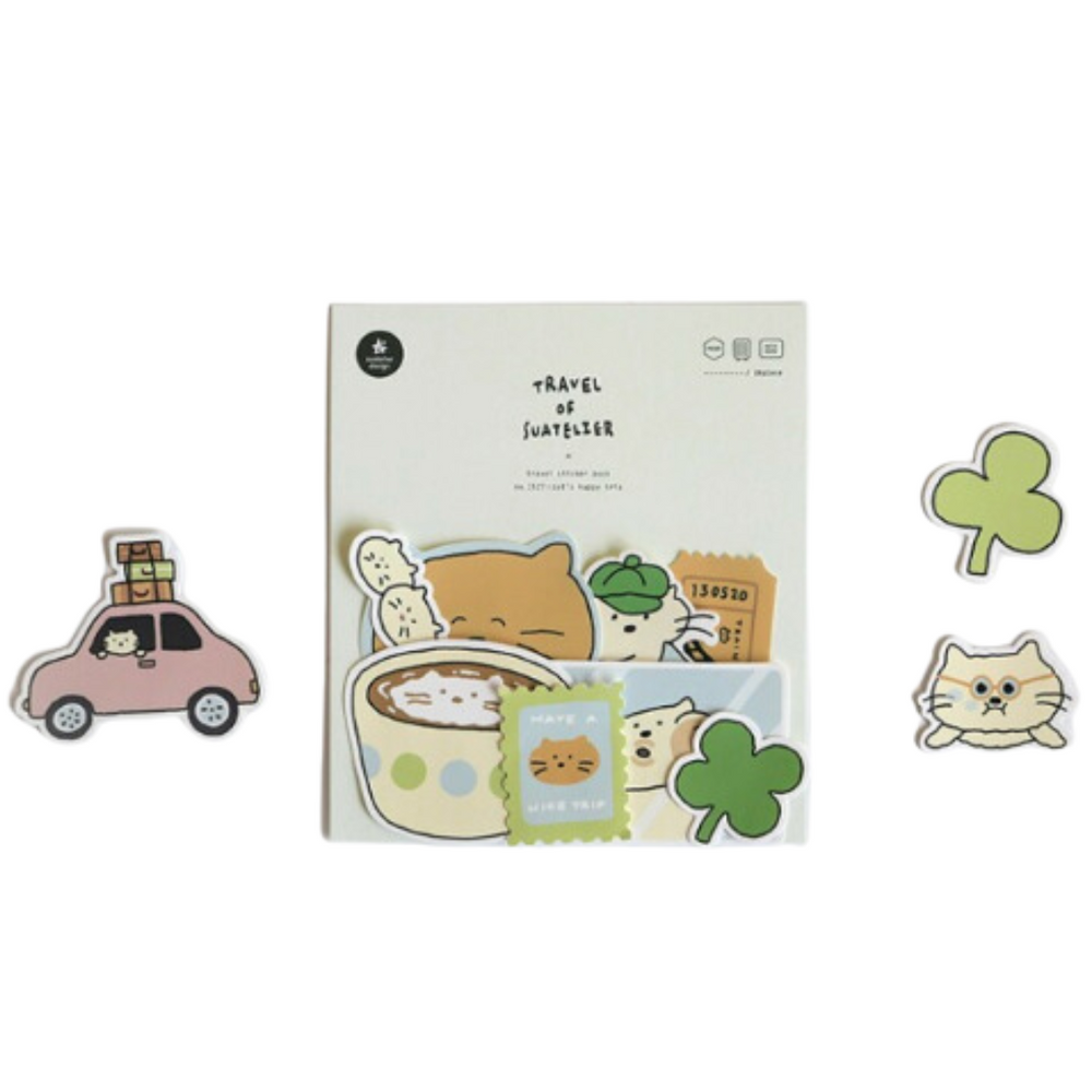 Suatelier Sticker - Cat's Happy Trip — side view