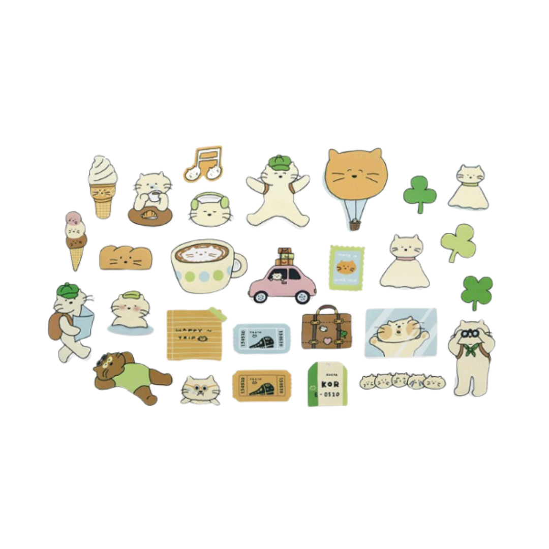 Suatelier Sticker - Cat's Happy Trip — front view