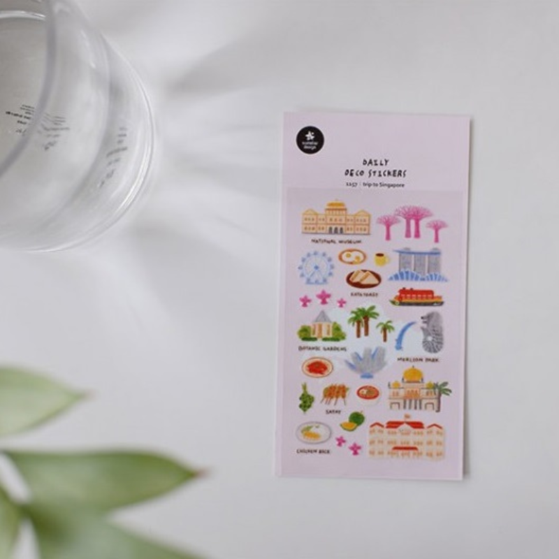 Suatelier Daily Deco Sticker - Trip to Singapore — side view