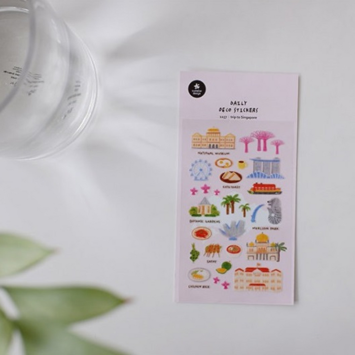 Suatelier Daily Deco Sticker - Trip to Singapore — side view