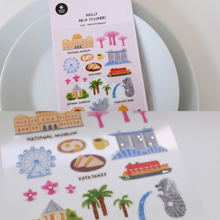 Suatelier Daily Deco Sticker - Trip to Singapore — detail view