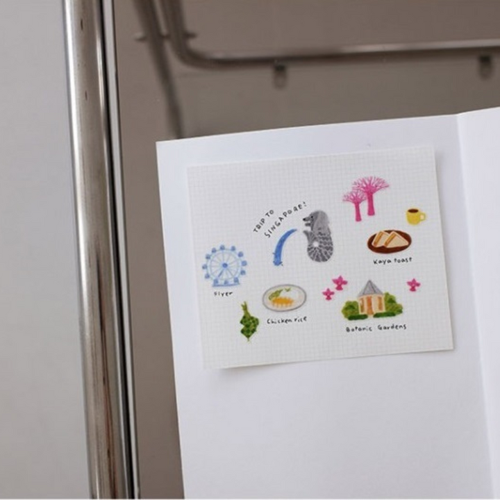 Suatelier Daily Deco Sticker - Trip to Singapore — angle view