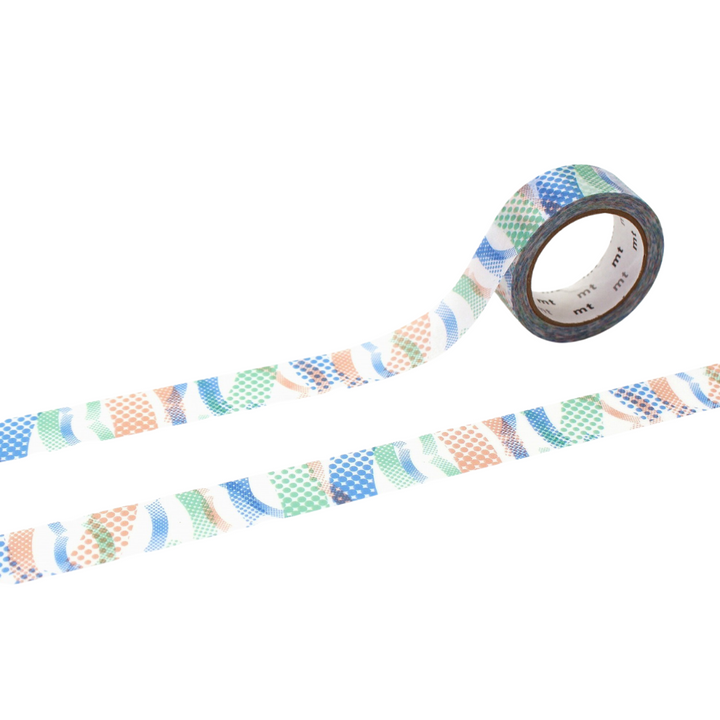 MT 1P Kamoi Retro Design Washi Tape - Swing — roll front