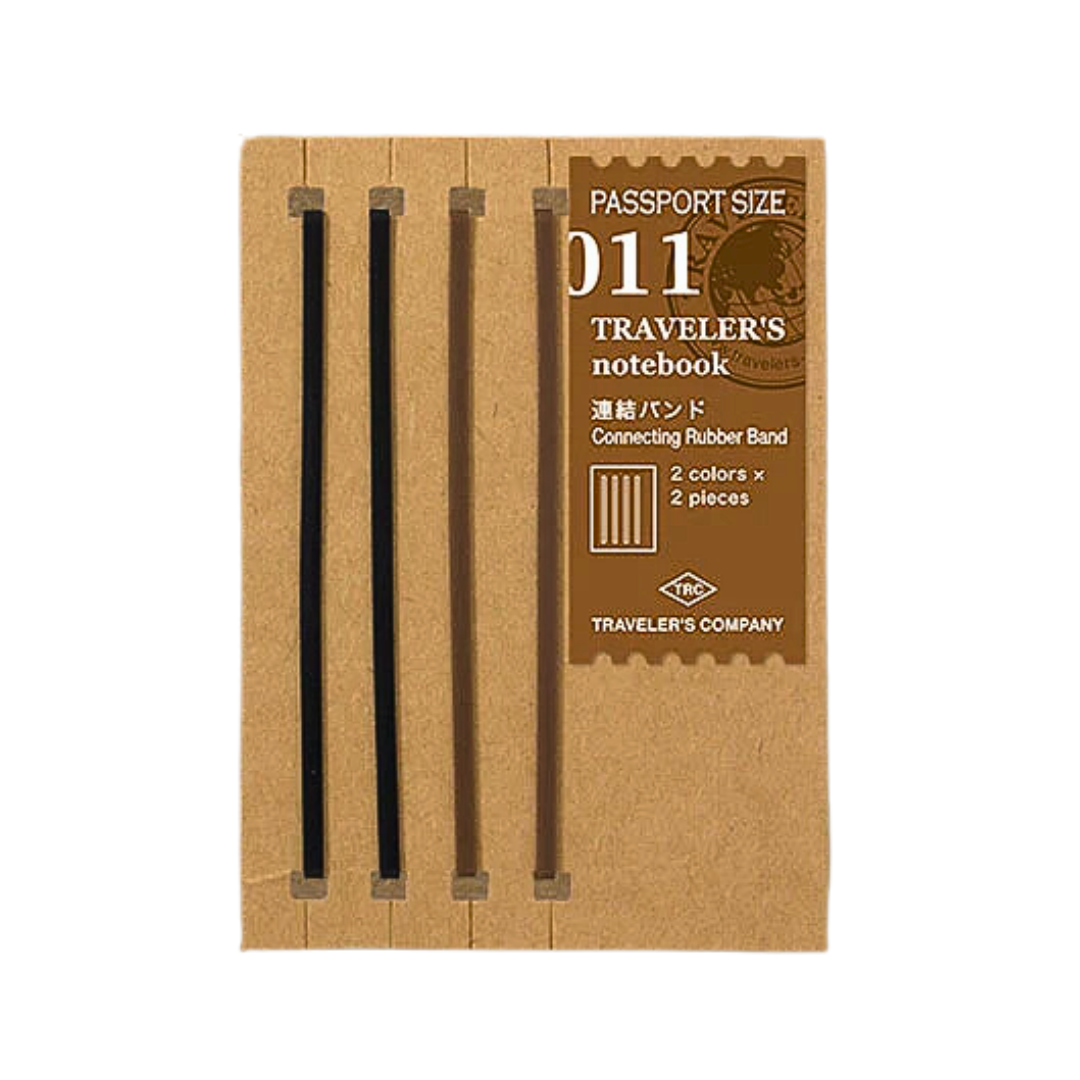 TRAVELER'S notebook Refill 011 (Passport Size) in Connecting Rubber Band — TRAVELER'S COMPANY connecting rubber band — premium stationery and lifestyle, at Cityluxe Singapore
