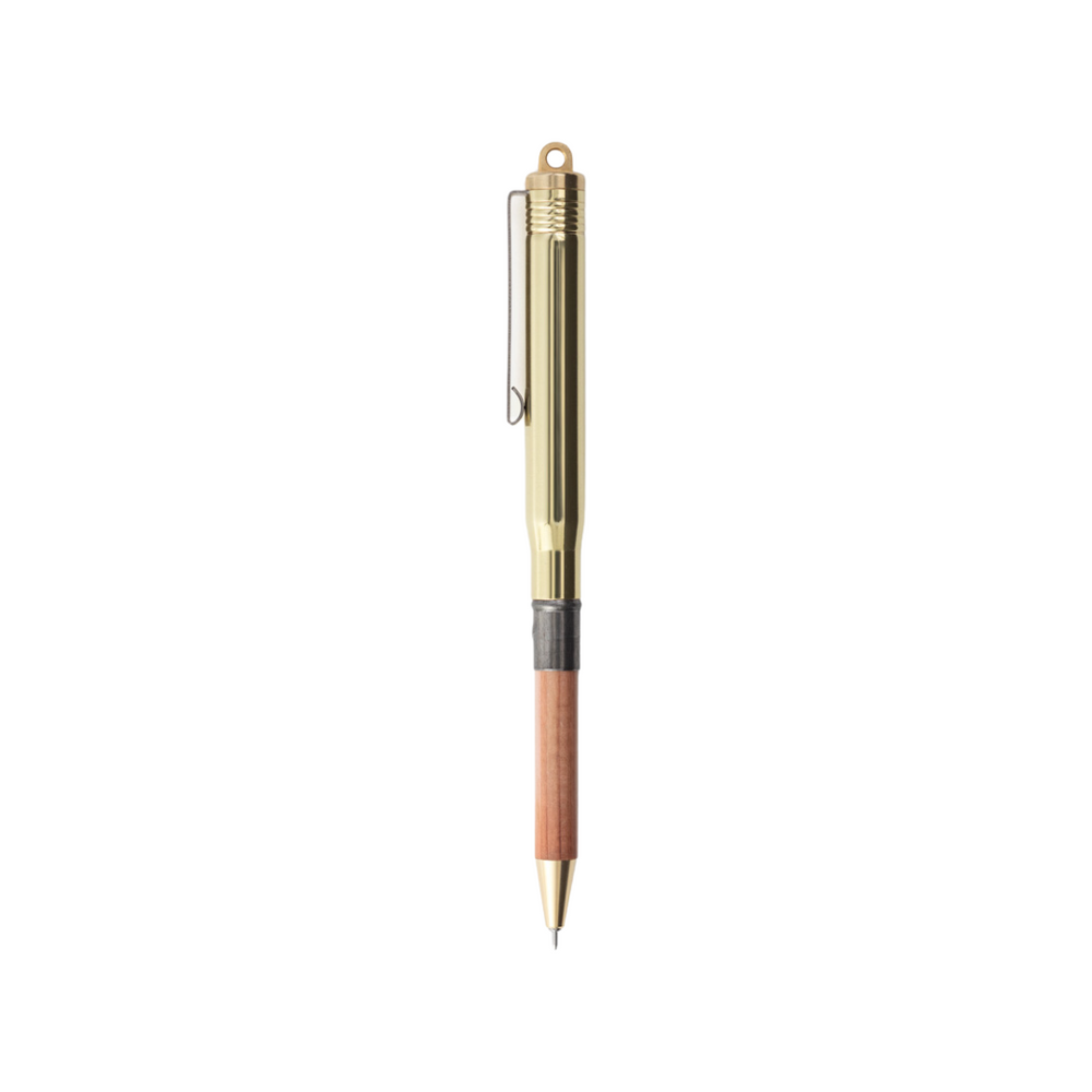 TRAVELER'S COMPANY Brass Ballpoint Pen — TRAVELER'S COMPANY ballpoint pen — reliable smooth-writing everyday pen, at Cityluxe Singapore