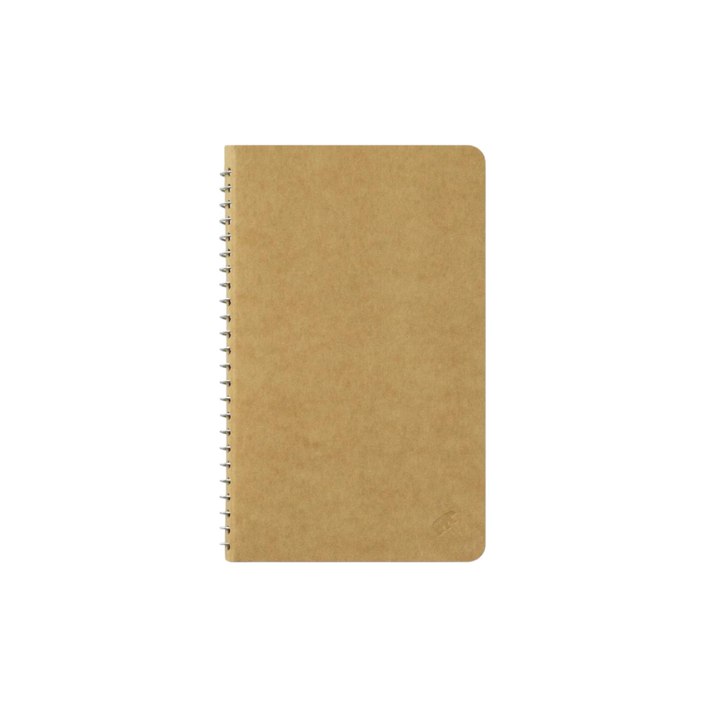 TRAVELER'S COMPANY Spiral Ring Notebook (A6 Slim) Blank MD Paper White — open spread