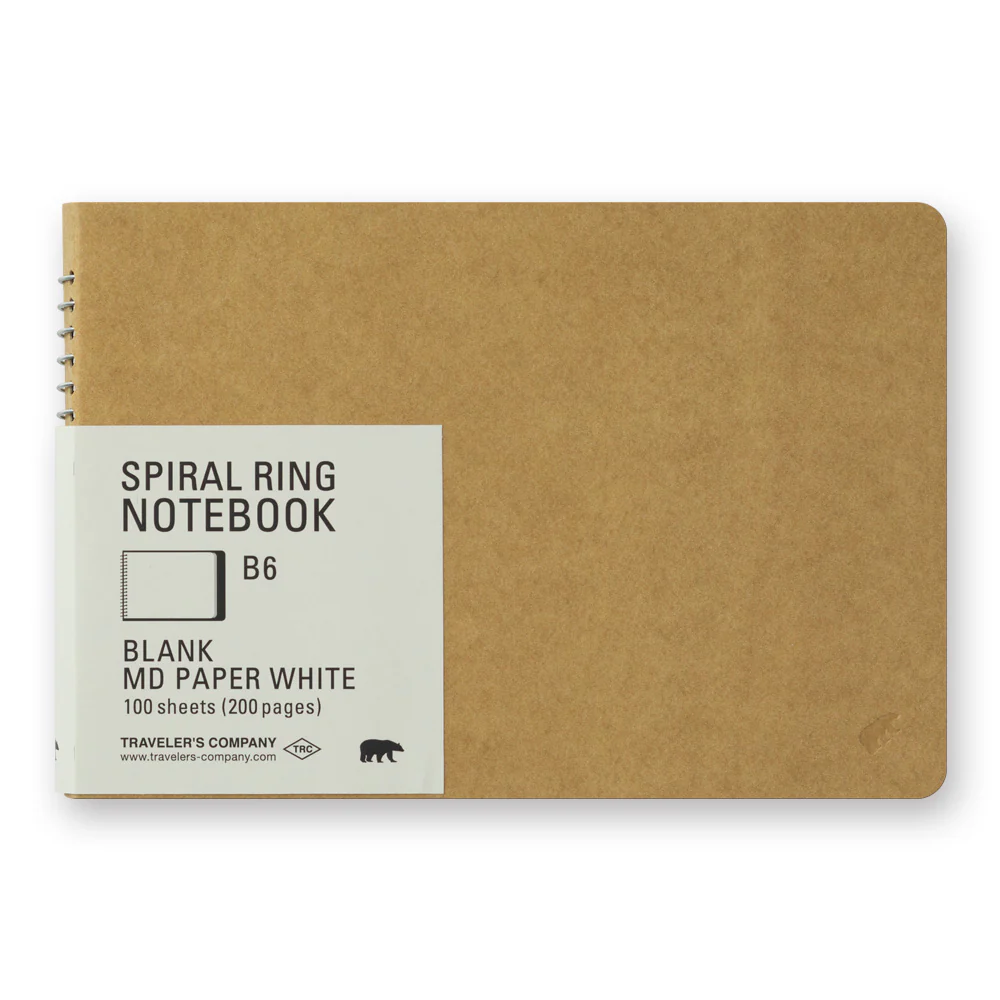 TRAVELER'S COMPANY Spiral Ring Notebook (B6) Blank — front cover