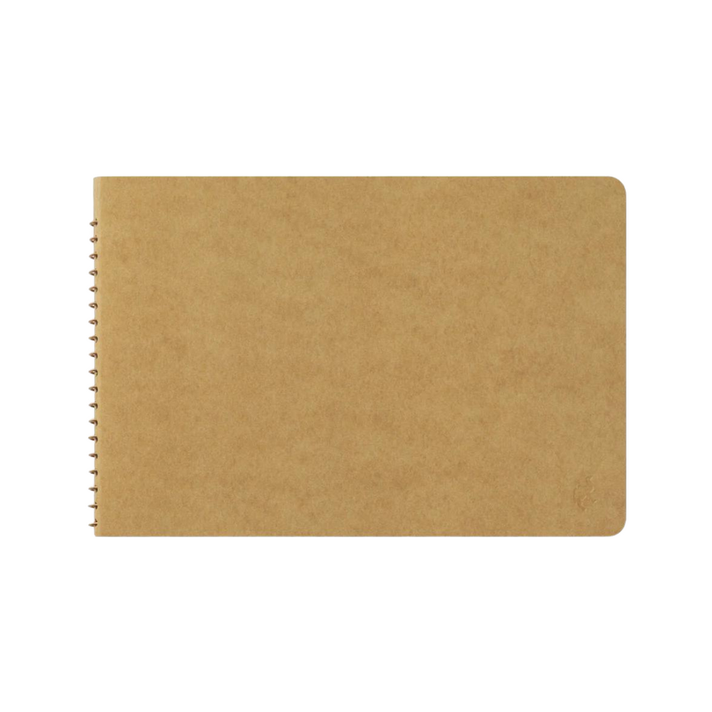 TRAVELER'S COMPANY Spiral Ring Notebook (B6) Blank DW Kraft Paper — open spread
