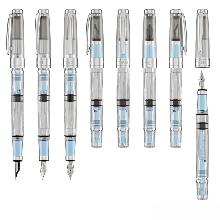 TWSBI Diamond 580 AL Fountain Pen in Iceberg — TWSBI fountain pen — precision nib writing instrument, at Cityluxe Singapore stationery store