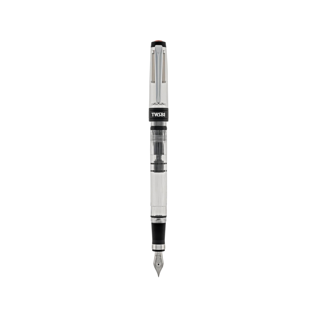 TWSBI Diamond 580 AL R Fountain Pen - Black — flat lay