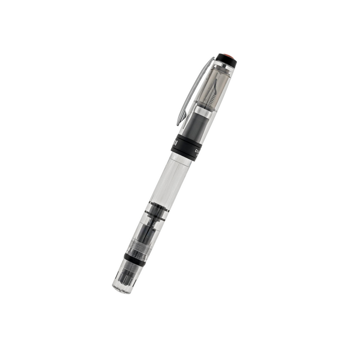 TWSBI Diamond 580 AL R Fountain Pen - Black — writing at an angle