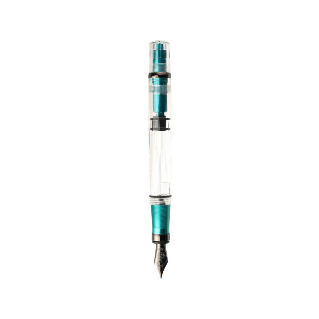 TWSBI Diamond 580 AL R Fountain Pen in Caribbean with Onyx — TWSBI fountain pen — precision nib writing instrument, at Cityluxe Singapore stationery store