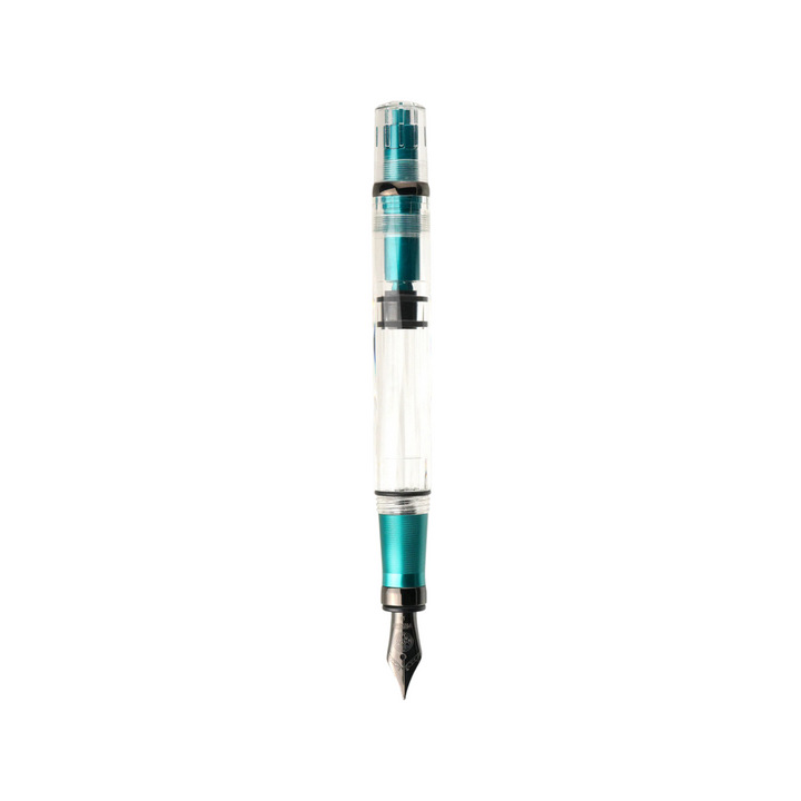 TWSBI Diamond 580 AL R Fountain Pen in Caribbean with Onyx — TWSBI fountain pen — precision nib writing instrument, at Cityluxe Singapore stationery store