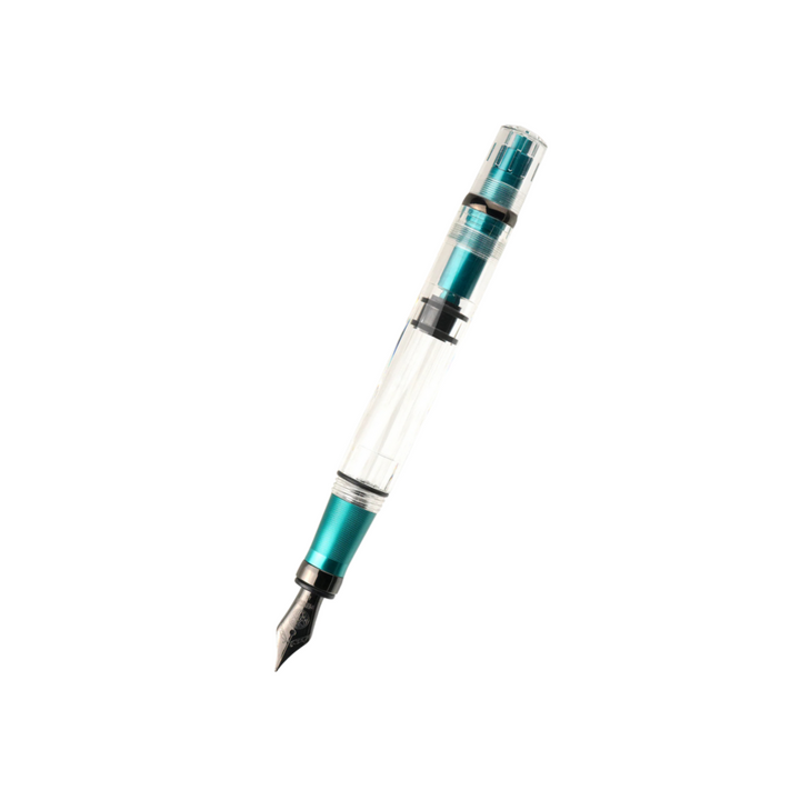 TWSBI Diamond 580 AL R Fountain Pen in Caribbean with Onyx — TWSBI fountain pen — precision nib writing instrument, at Cityluxe Singapore stationery store