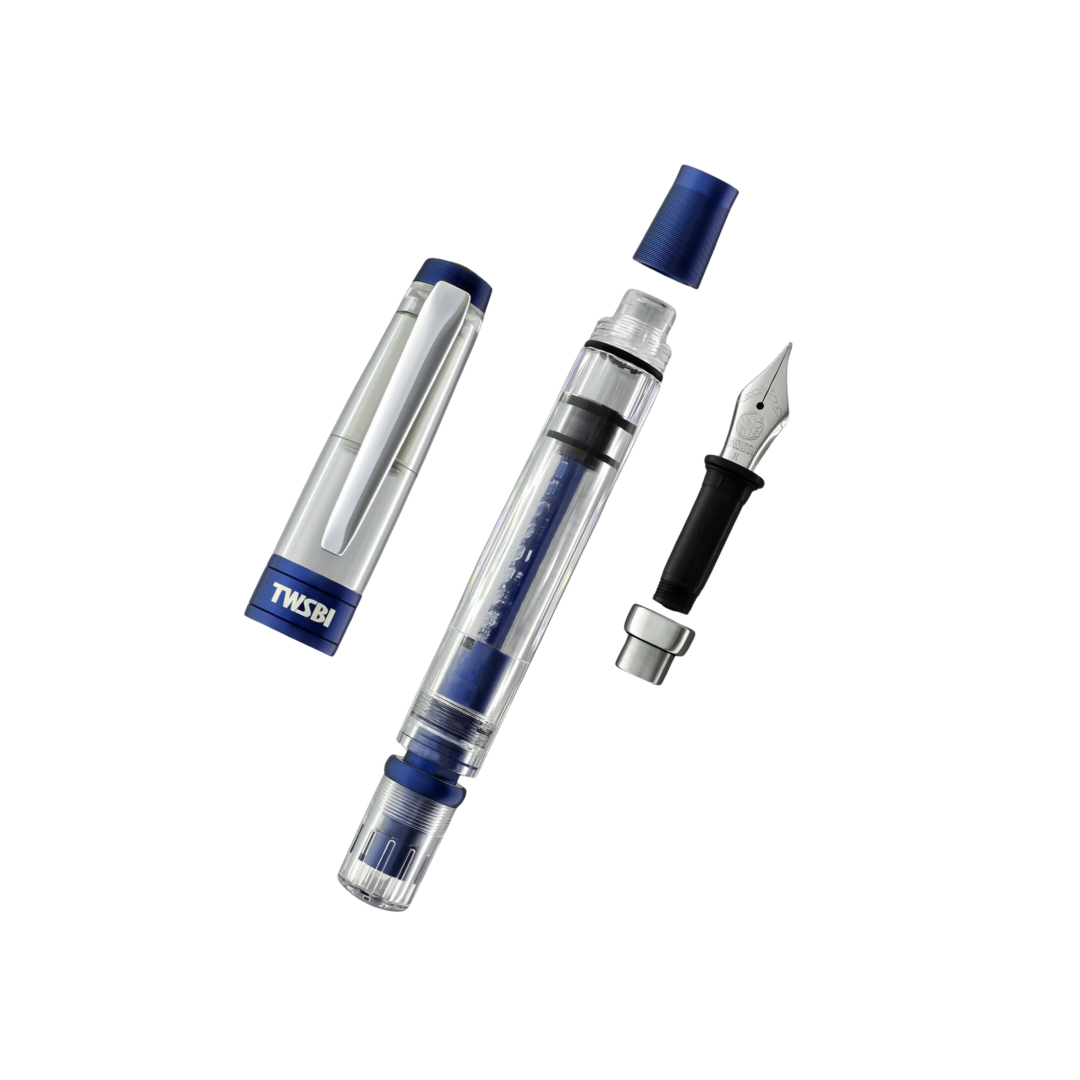 TWSBI Diamond 580 AL R  Fountain Pen in Navy Blue — TWSBI fountain pen — precision nib writing instrument, at Cityluxe Singapore stationery store