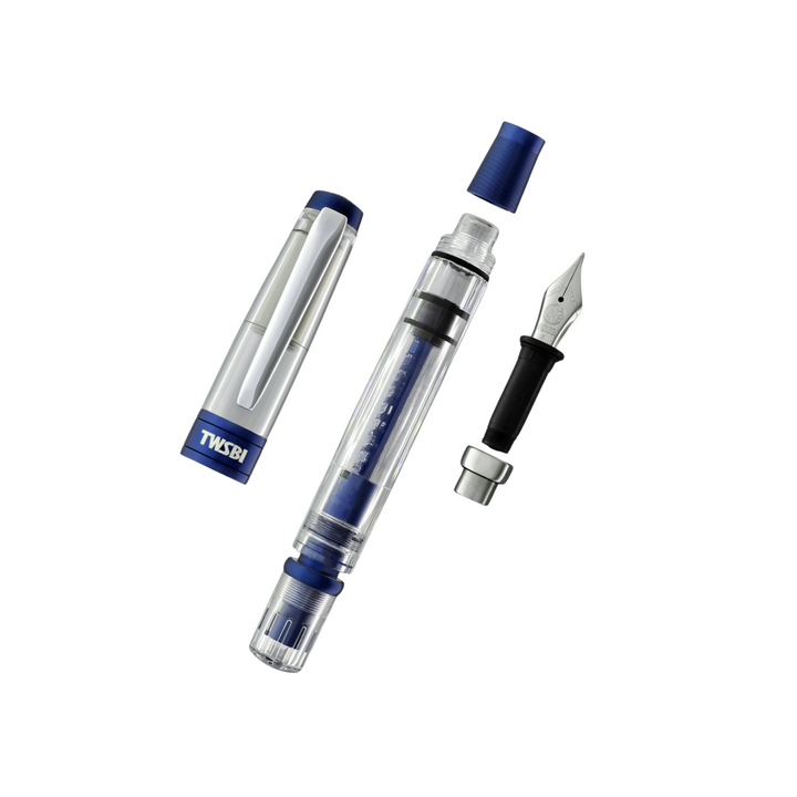 TWSBI Diamond 580 AL R  Fountain Pen in Navy Blue — TWSBI fountain pen — precision nib writing instrument, at Cityluxe Singapore stationery store