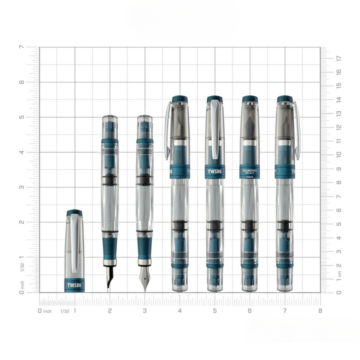 TWSBI Diamond 580 AL R  Fountain Pen in Prussian Blue — TWSBI fountain pen — precision nib writing instrument, at Cityluxe Singapore stationery store