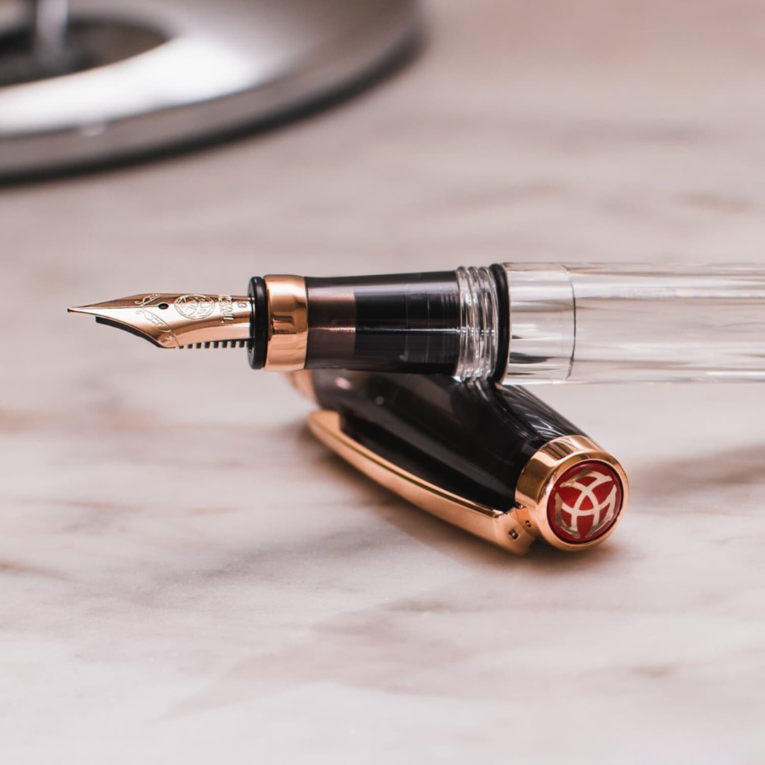 TWSBI Diamond 580 Fountain Pen Smoke RG II — TWSBI fountain pen — precision nib writing instrument, at Cityluxe Singapore stationery store