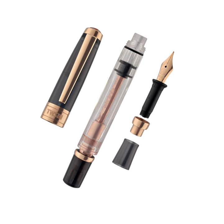 TWSBI Diamond 580 Fountain Pen Smoke RG II — TWSBI fountain pen — precision nib writing instrument, at Cityluxe Singapore stationery store