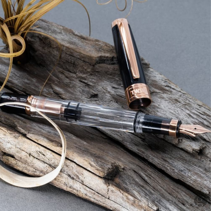 TWSBI Diamond 580 Fountain Pen Smoke RG II — TWSBI fountain pen — precision nib writing instrument, at Cityluxe Singapore stationery store