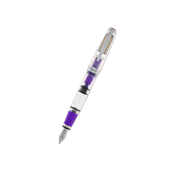 TWSBI Diamond Mini AL Fountain Pen - Grape — uncapped with cap posted