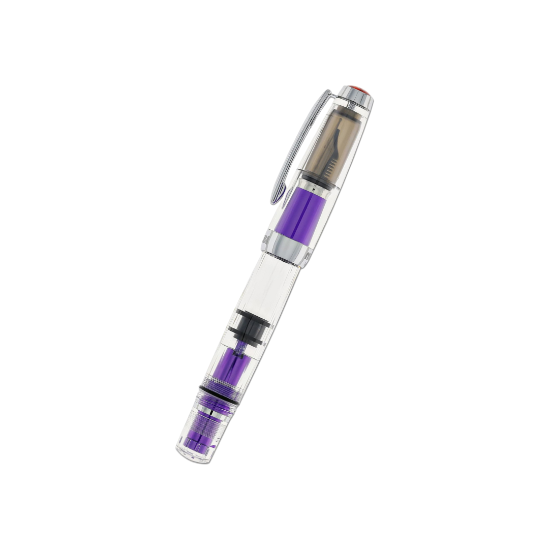 TWSBI Diamond Mini AL Fountain Pen - Grape — writing at an angle