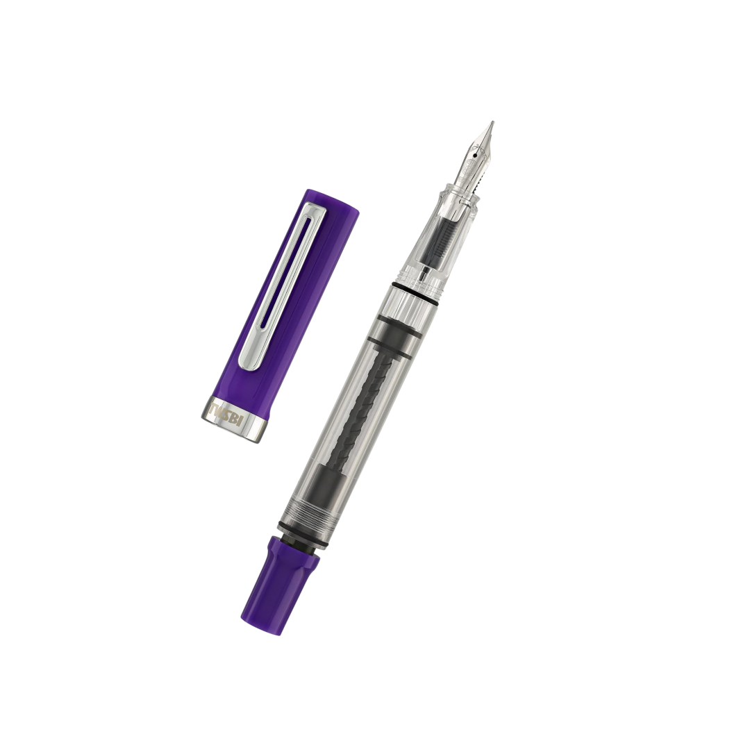TWSBI ECO-T Fountain Pen in Eggplant Purple — TWSBI fountain pen — precision nib writing instrument, at Cityluxe Singapore stationery store