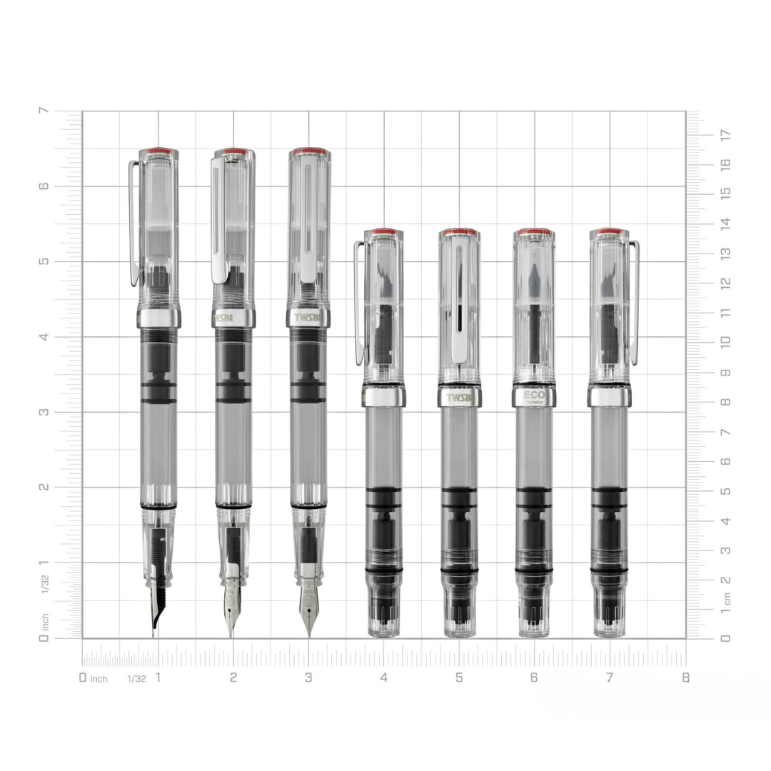 TWSBI ECO-T Fountain Pen Clear — TWSBI fountain pen — precision nib writing instrument, at Cityluxe Singapore stationery store