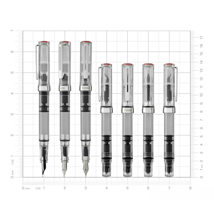 TWSBI ECO-T Fountain Pen Clear — TWSBI fountain pen — precision nib writing instrument, at Cityluxe Singapore stationery store