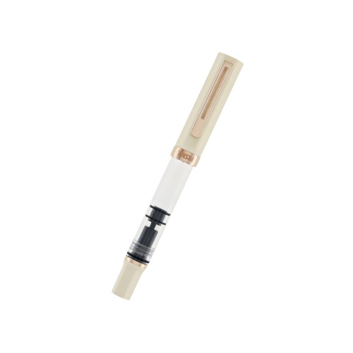 TWSBI ECO Fountain Pen in Creme with Rose Gold — TWSBI fountain pen — precision nib writing instrument, at Cityluxe Singapore stationery store