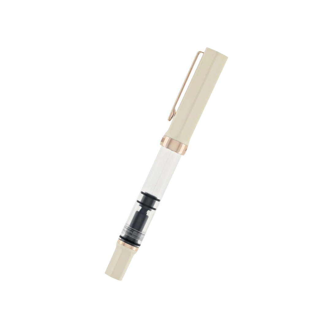 TWSBI ECO Fountain Pen in Creme with Rose Gold — TWSBI fountain pen — precision nib writing instrument, at Cityluxe Singapore stationery store
