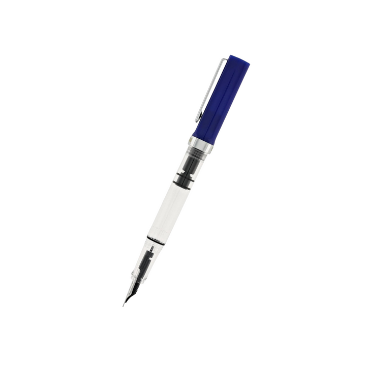 TWSBI ECO Fountain Pen - Dark Sapphire — uncapped with cap posted
