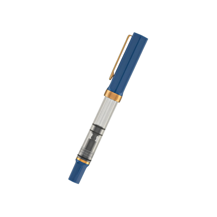 TWSBI ECO Fountain Pen - Indigo Blue with Bronze Trim — barrel detail