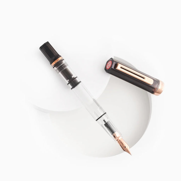 TWSBI ECO Fountain Pen in Smoke with Rose Gold Trim — TWSBI fountain pen — precision nib writing instrument, at Cityluxe Singapore stationery store