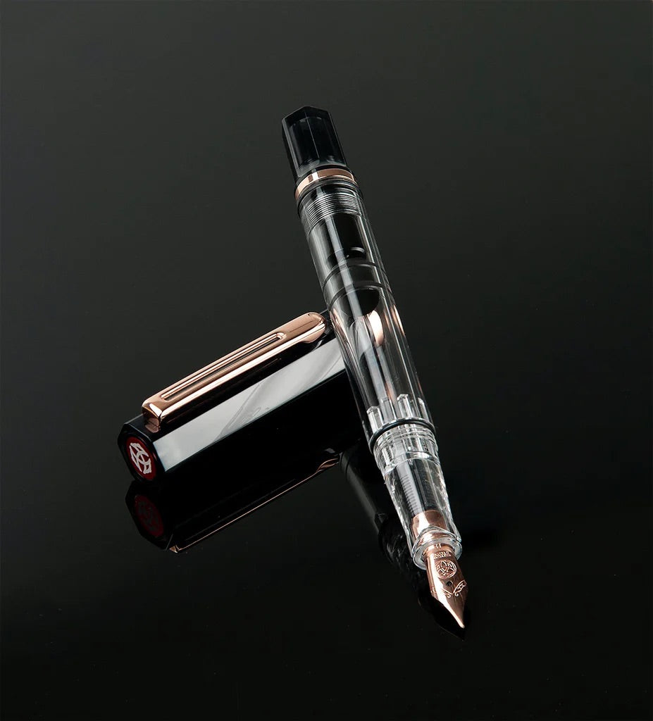 TWSBI ECO Fountain Pen in Smoke with Rose Gold Trim — TWSBI fountain pen — precision nib writing instrument, at Cityluxe Singapore stationery store