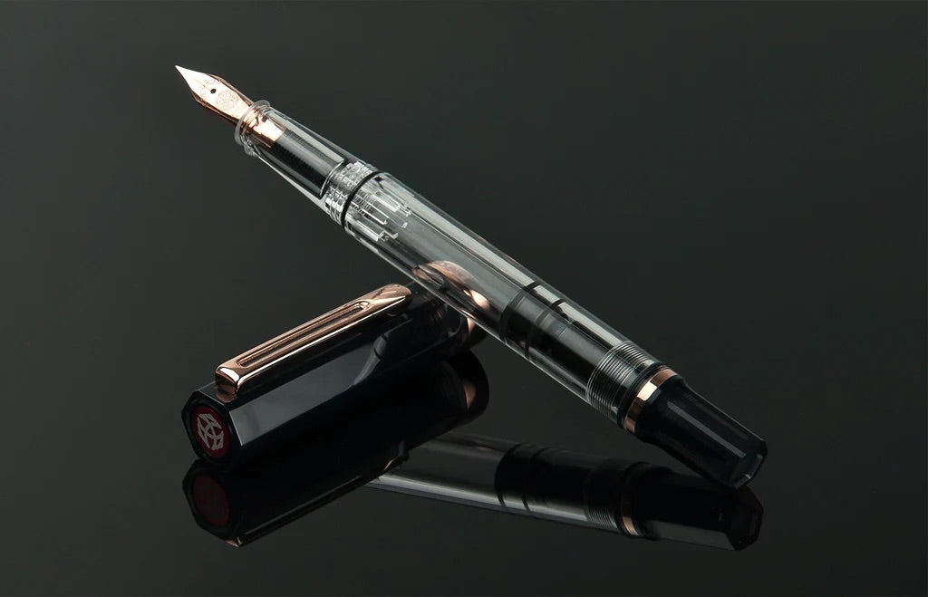 TWSBI ECO Fountain Pen in Smoke with Rose Gold Trim — TWSBI fountain pen — precision nib writing instrument, at Cityluxe Singapore stationery store