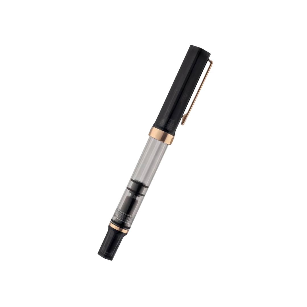 TWSBI ECO Fountain Pen in Smoke with Rose Gold Trim — TWSBI fountain pen — precision nib writing instrument, at Cityluxe Singapore stationery store