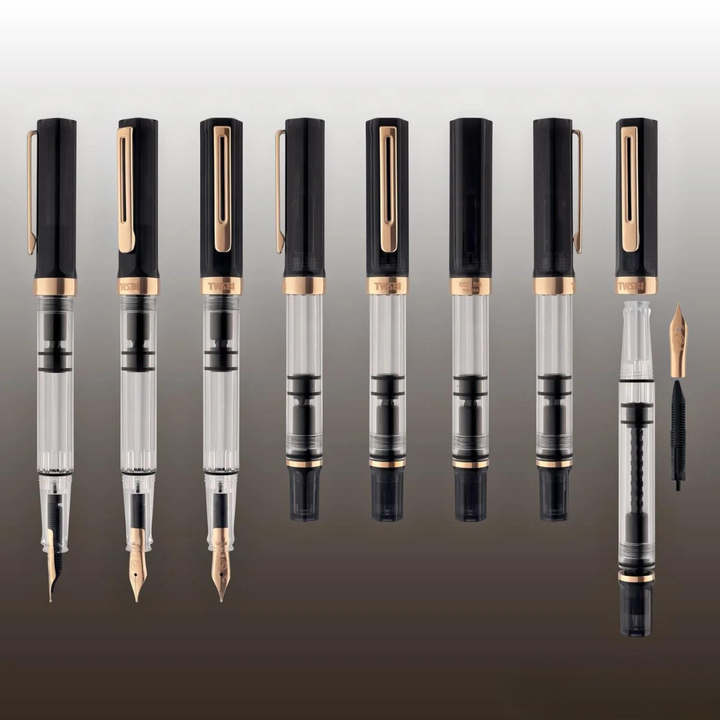 TWSBI ECO Fountain Pen in Smoke with Rose Gold Trim — TWSBI fountain pen — precision nib writing instrument, at Cityluxe Singapore stationery store