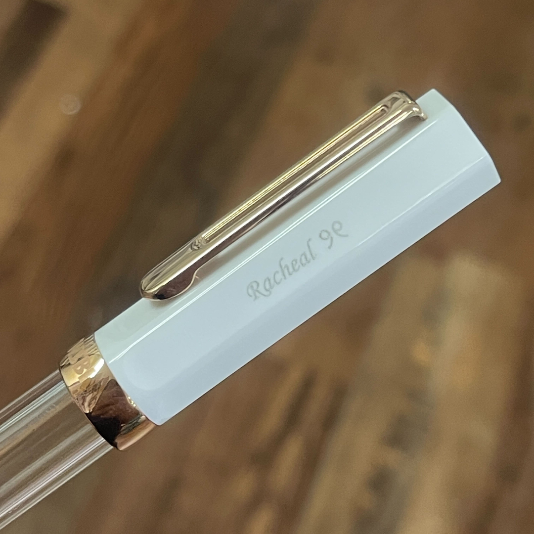 TWSBI ECO Fountain Pen in White with Rose Gold Trim — TWSBI fountain pen — precision nib writing instrument, at Cityluxe Singapore stationery store