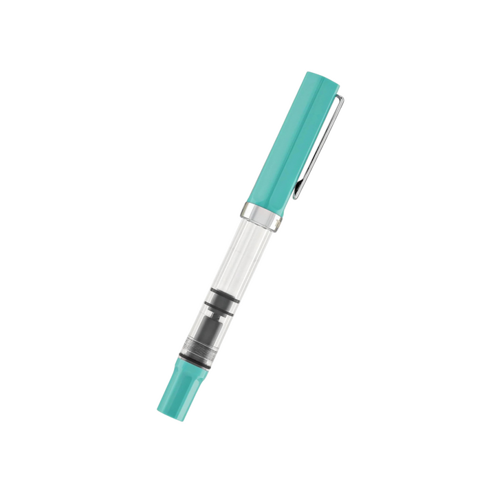 TWSBI ECO Fountain Pen Persian Green — writing at an angle