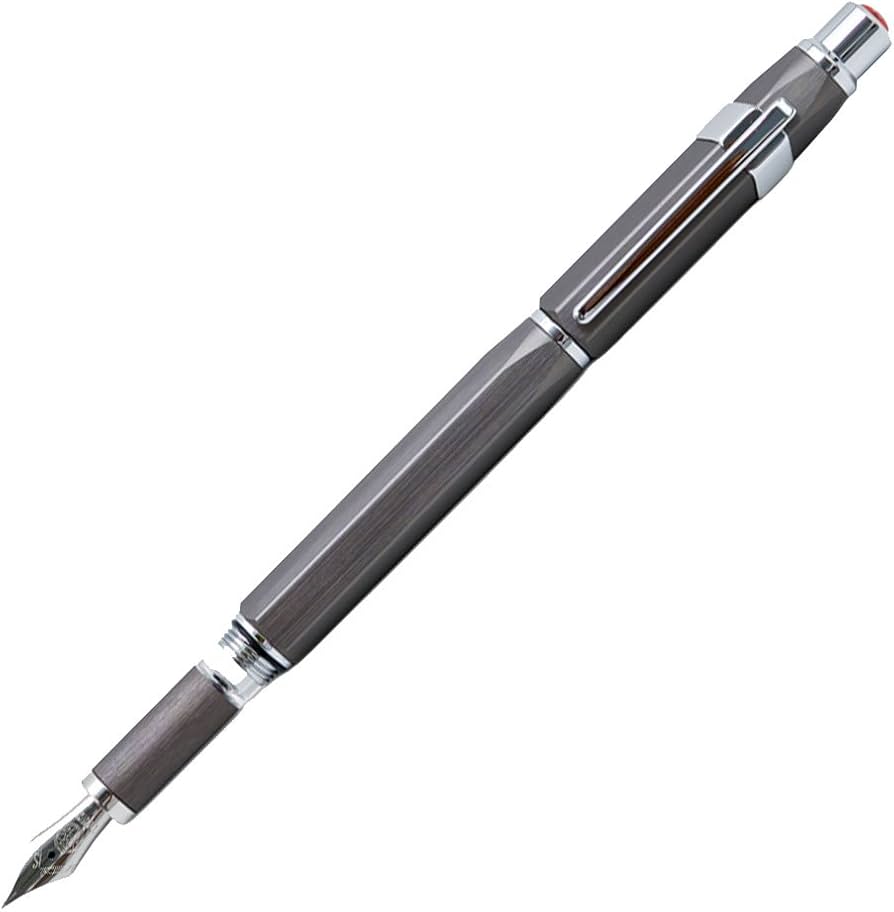 TWSBI Precision Fountain Pen Gunmetal - EF — side view