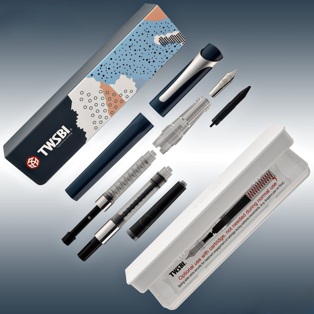 TWSBI SWIPE Fountain Pen Prussian Blue — TWSBI fountain pen — precision nib writing instrument, at Cityluxe Singapore stationery store