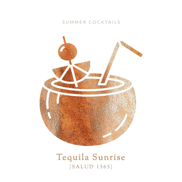 Vinta Inks Summer Cocktails 30ml Bottled Ink - Tequila Sunrise [Salud 1565] — colour swatch on paper