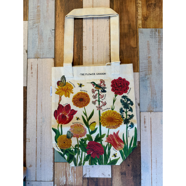 Cavallini Tote Bag Flower Garden — Cavallini carrying pouch — stationery storage and organisation, at Cityluxe Singapore