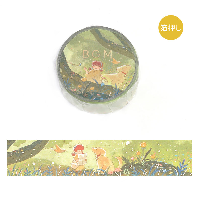 BGM Foil Stamping Masking Tape: Mysterious Journey - To the Forest — roll front