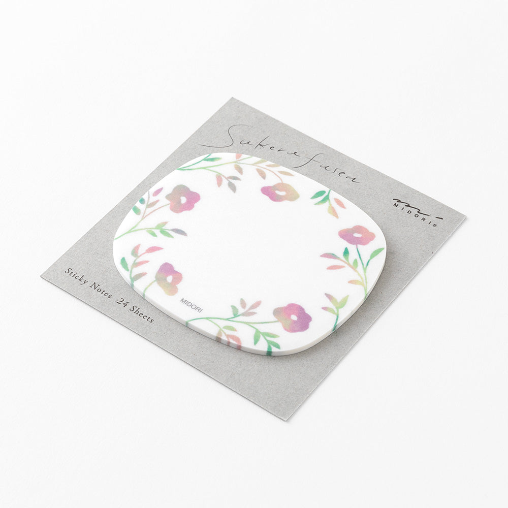 Midori Sticky Notes - Transparency Flower Pink — detail view