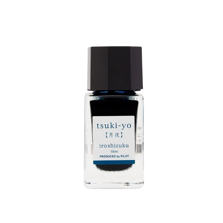 Pilot Iroshizuku 15ml Ink Bottle - Tsu-kiyo (Moonlit Night) — bottle at angle